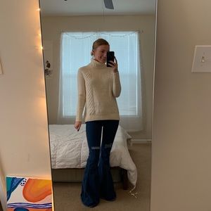 cream sweater
